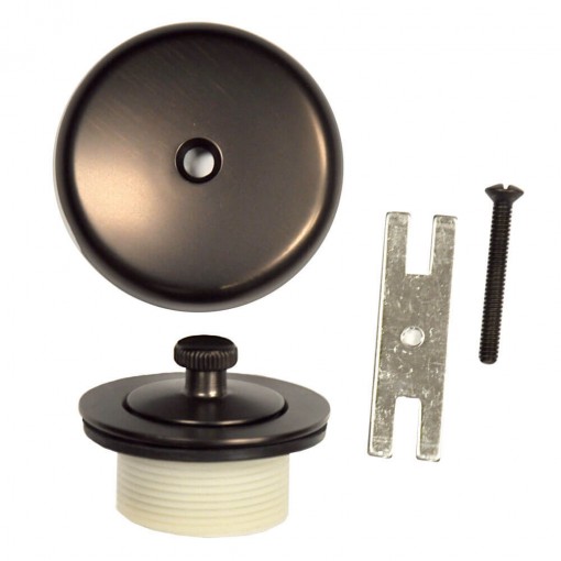 Universal Lift and Turn Tub Drain Trim Kit with Overflow in Oil Rubbed