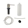 Universal Soap Dispenser with Straight Nozzle in Brushed Nickel