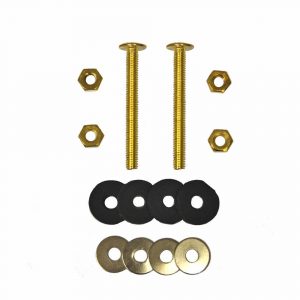 Toilet Bolt and Gasket Kit with Two 5/16 in. x 3 in. Bolt Sets
