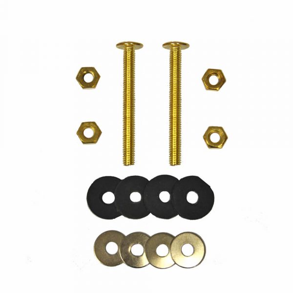 Toilet Bolt and Gasket Kit with Two 5/16 in. x 3 in. Bolt Sets