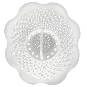 Hair Catcher Bathroom Tub Strainer in White