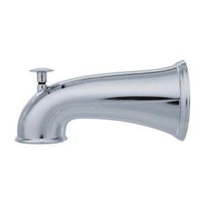 6 in. Decorative Tub Spout with Pull Up Diverter in Chrome