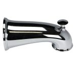 6 in. Decorative Tub Spout with Pull Up Diverter in Chrome