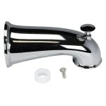 6 in. Decorative Tub Spout with Pull Up Diverter in Chrome