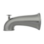 6 in. Decorative Tub Spout with Pull Up Diverter in Brushed Nickel