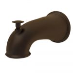 6 in. Decorative Tub Spout with Pull Up Diverter in Oil Rubbed Bronze