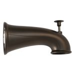 6 in. Decorative Tub Spout with Pull Up Diverter in Oil Rubbed Bronze