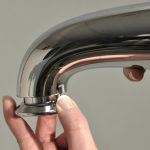 8 in. Decorative Tub Spout with Pull Down Diverter in Chrome