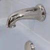 8 in. Decorative Tub Spout with Pull Down Diverter in Brushed Nickel