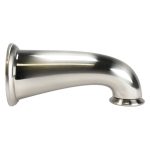 8 in. Decorative Tub Spout with Pull Down Diverter in Brushed Nickel