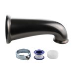 8 in. Decorative Tub Spout with Pull Down Diverter in Oil Rubbed Bronze