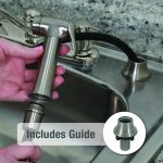 Transitional Side Spray with Guide in Brushed Nickel