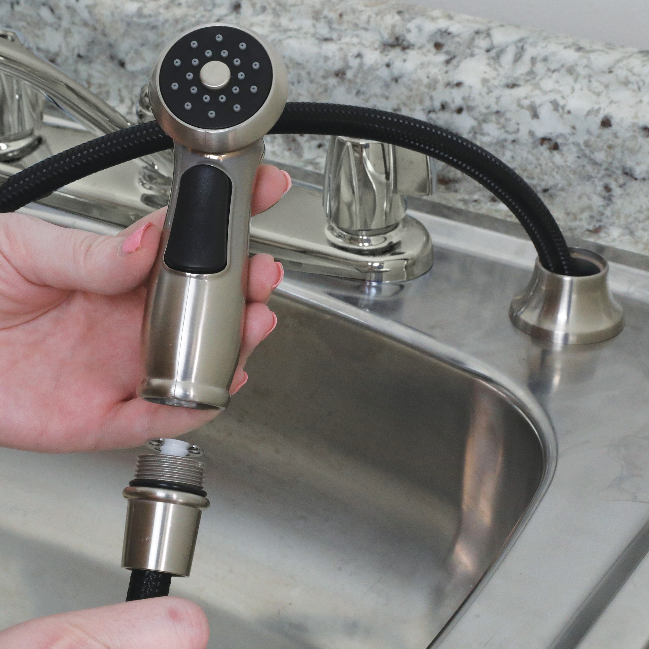 Universal Premium Kitchen Sink Side Spray in Brushed Nickel