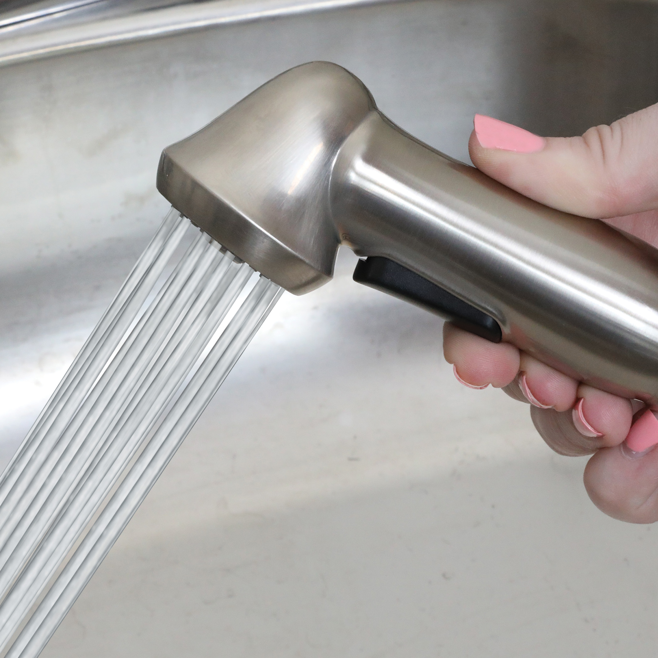 Universal Premium Kitchen Sink Side Spray in Brushed Nickel