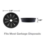 3.45 inch Garbage Disposal Splash Guard in Black