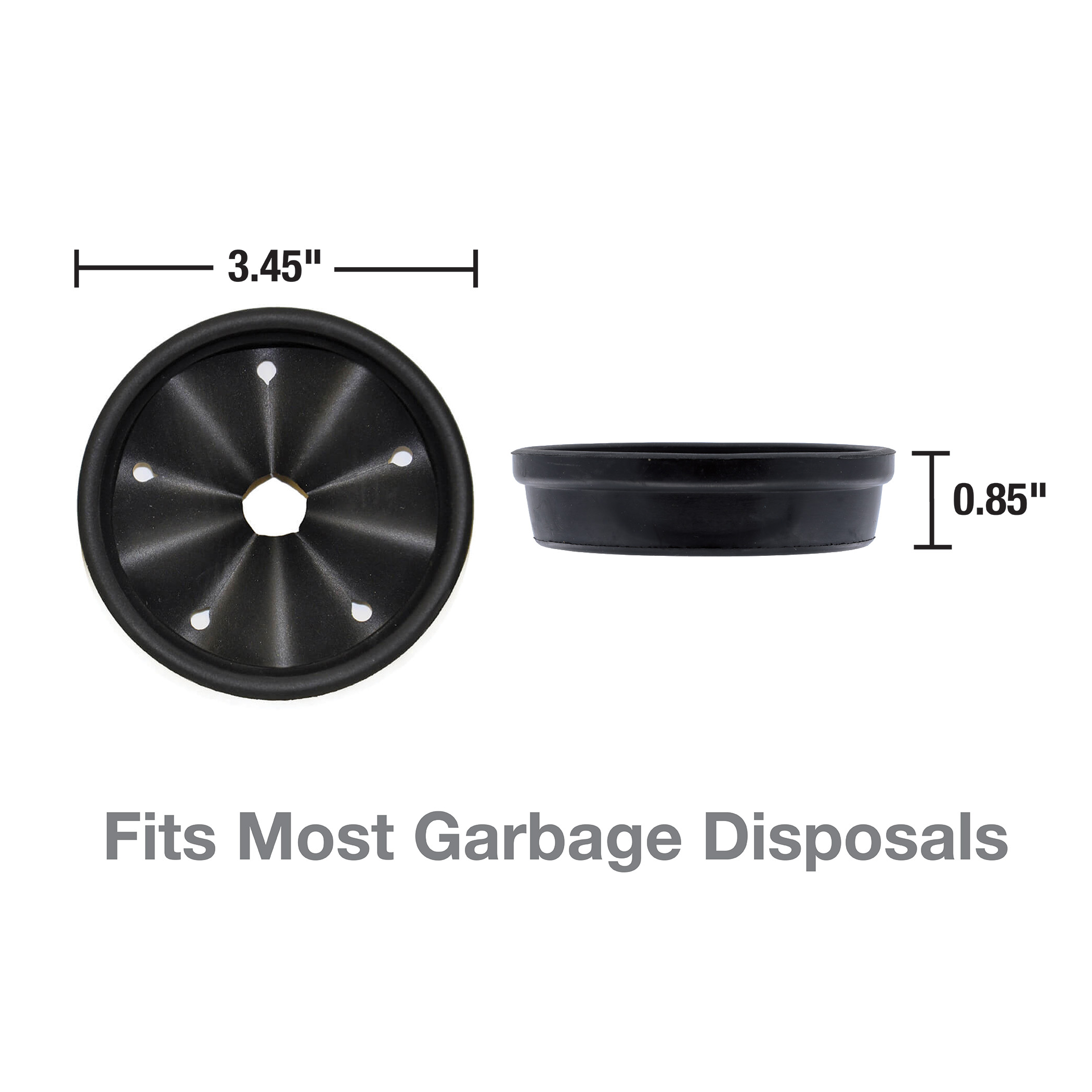 1010A Garbage Disposal Mounting Gasket - 4 Inch Diameter Splash Guard Replacement