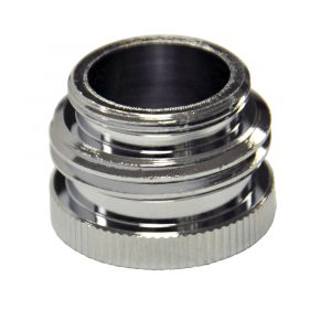 15/16 in.-27M or 55/64 in.-27F Large Snap Coupling Dishwasher Aerator  Adapter in Chrome - Danco