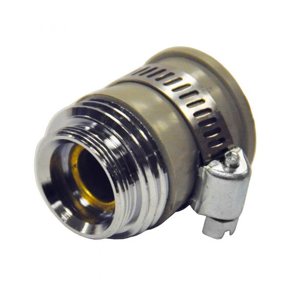 55/64 in.-27M or 3/4 in. GHTM Clamp-On Garden Hose Aerator Adapter