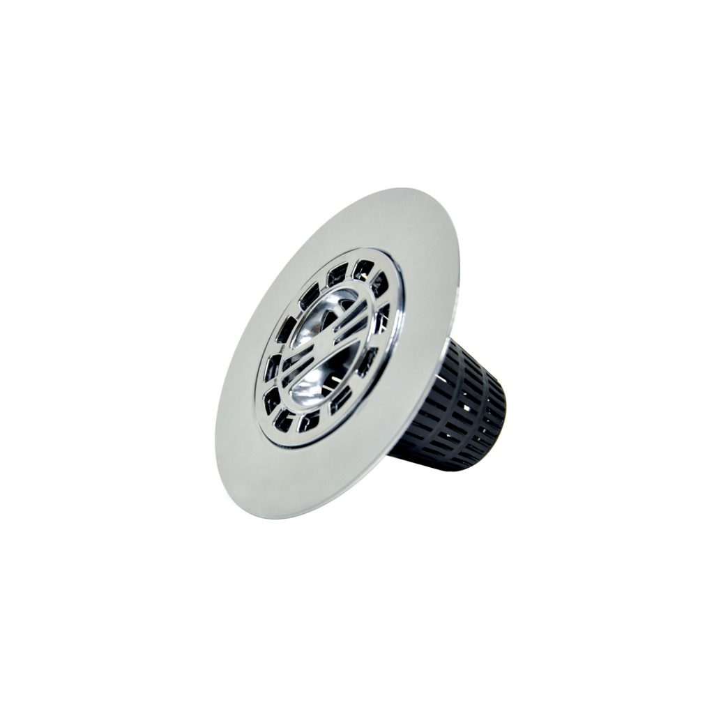 Hair Catcher Shower Drain Cover in Chrome Plumbing Parts by Danco