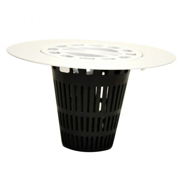 Hair Catcher Shower Drain Cover in White