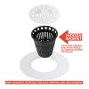 Hair Catcher Shower Drain Cover in White