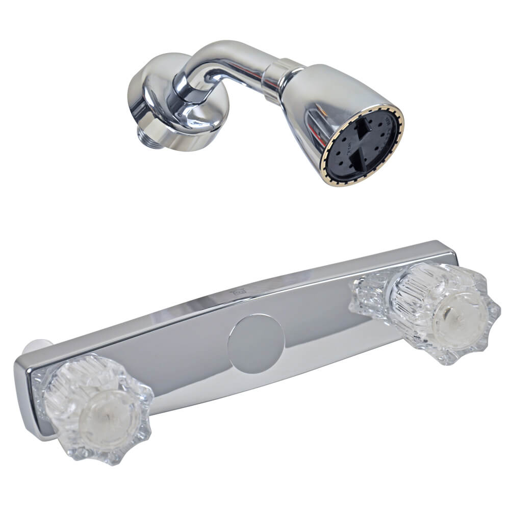 8 in. Mobile Home/RV Shower Faucet with Arm in Chrome Plumbing Parts
