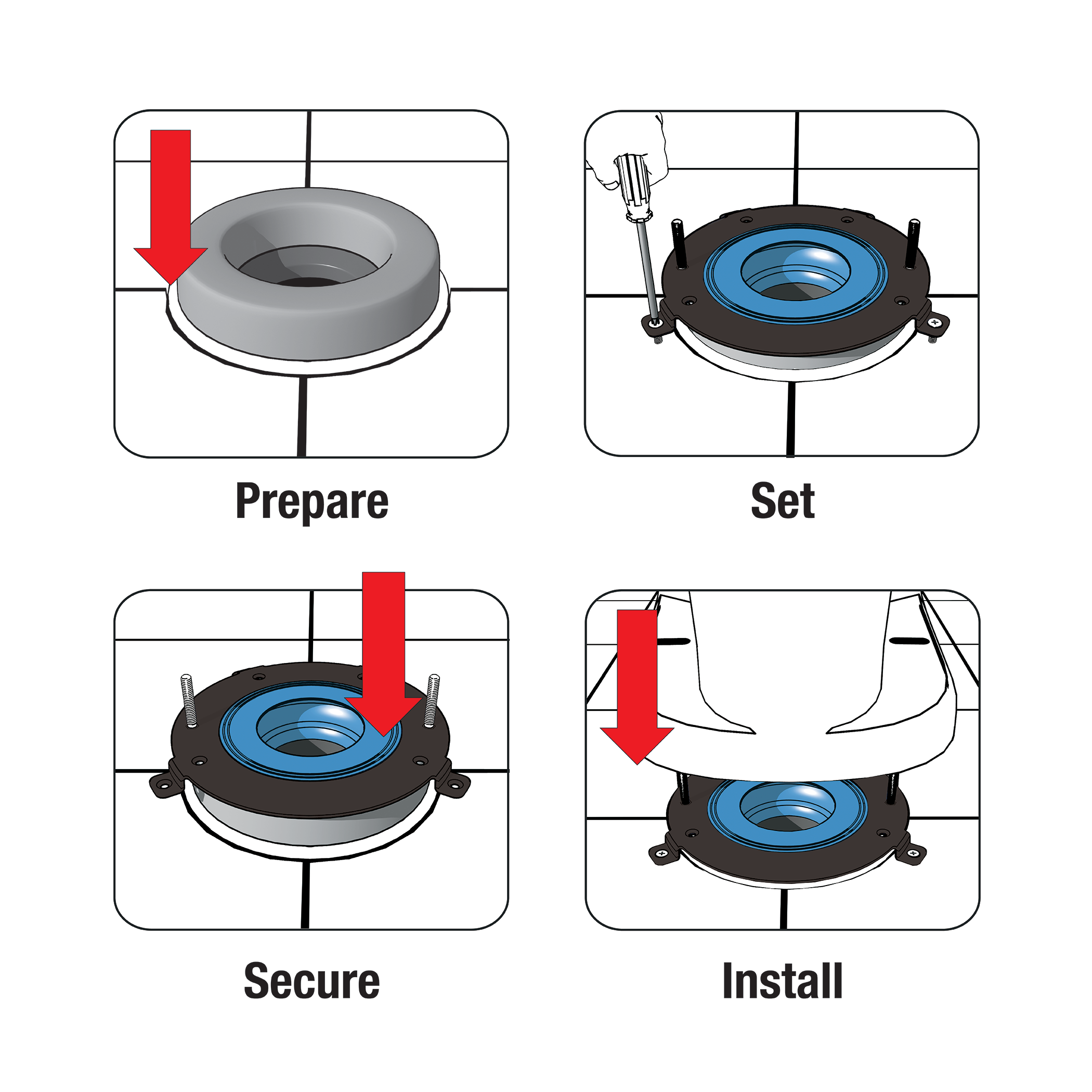 Toilet shop flange repair