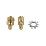 8th image of Multi-Fit Touch-Toe Bathtub Drain Stopper in Brushed Nickel