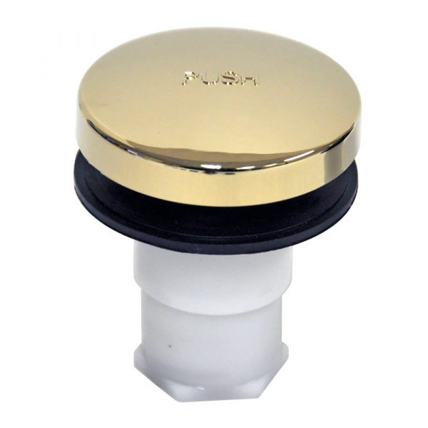 TouchToe Bathtub Drain Stopper in Polished Brass Plumbing Parts by Danco