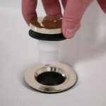 Touch-Toe Bathtub Drain Stopper in Polished Brass
