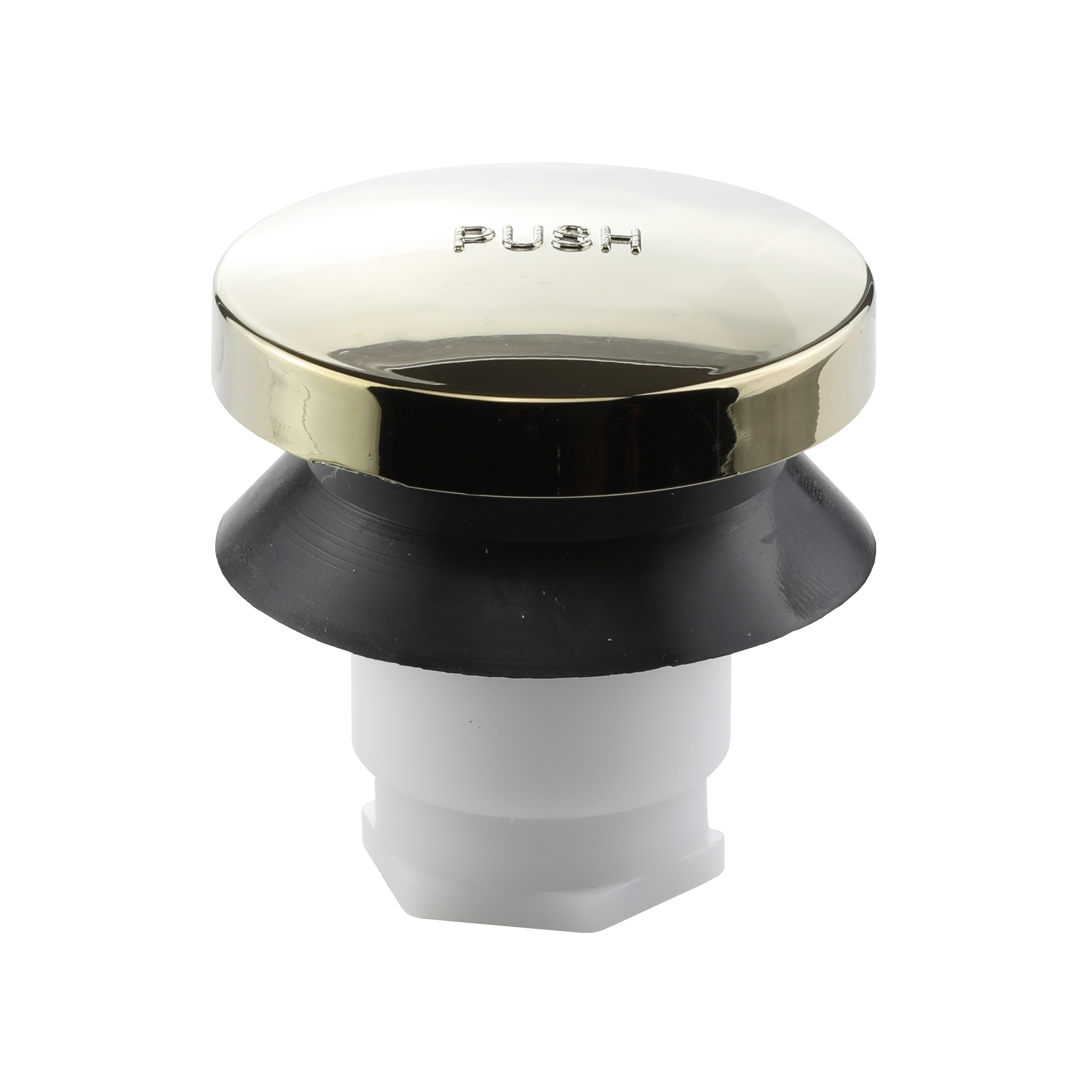 Touch-Toe Bathtub Drain Stopper in Polished Brass - Danco