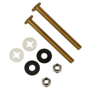 5/16 in. x 3-1/2 in. Brass Closet Bolts with Nuts and Washers (2-Pack)
