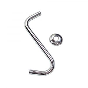 11 in. S-Style Shower Arm and Flange in Chrome