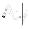 11 in. S-Style Shower Arm and Flange in Chrome