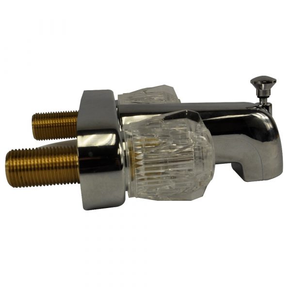 4 in. Mobile Home Tub/Shower Faucet with Knob Handles in Chrome Danco