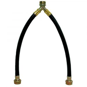 3/4 in. FHT x 3/4 in. MHT x 12 in. Rubber Washing Machine Y Mixer Fill Hose