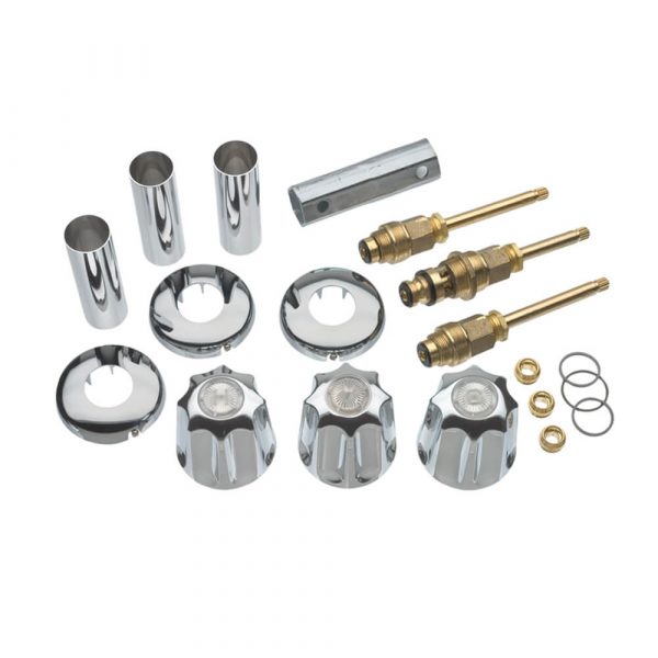 Tub/Shower 3-Handle Remodeling Kit for Gerber in Chrome
