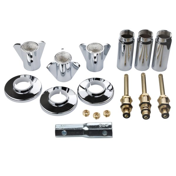 Tub/Shower 3-Handle Remodeling Trim Kit for Sayco in Chrome