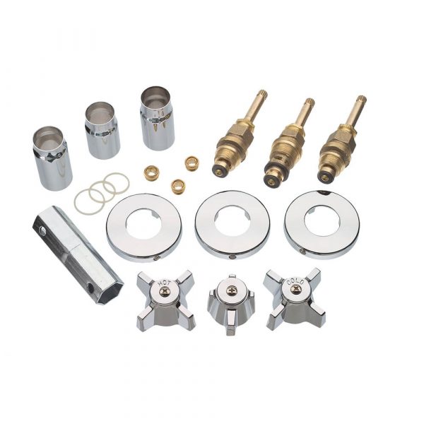Tub/Shower 3-Handle Remodeling Trim Kit for Sterling in Chrome