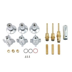 Tub/Shower 3-Handle Remodeling Kit for Central Brass in Chrome Tub/Shower 3-Handle Remodeling Kit for Central Brass in Chrome