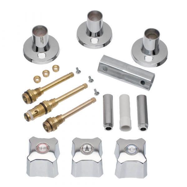 Tub/Shower 3-Handle Remodeling Kit for Kohler Trend in Chrome