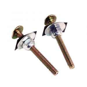 1/4 in. x 2-1/4 in. Brass Closet Bolts with Nuts and Washers (2-Pack)