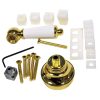 1st image of Universal Lever Handle in Polished Brass with White Tip