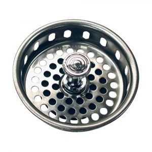 3-3/4 in. Basket Strainer with Drop Center Post in Chrome (Case of 10) 3-3/4 in. Basket Strainer with Drop Center Post in Chrome (Case of 10)
