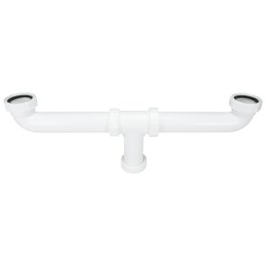 1-1/2 X 16 Center Outlet Waste Drain Pipe in White
