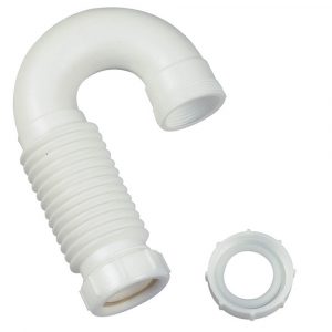 1-1/2 in. Flexible Slip-Joint J-Bend Trap in White