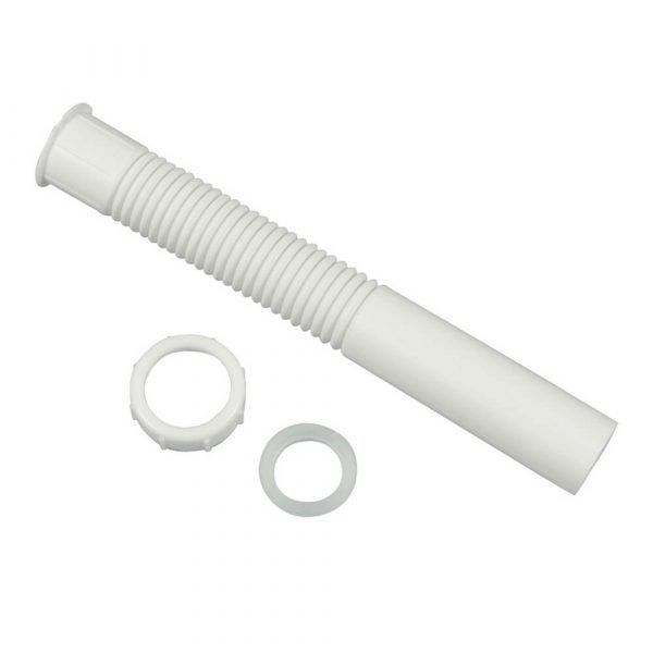 1-1/2 in. X 12 in. Flexible Tailpiece Extension in White
