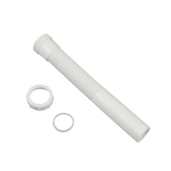 1-1/2 in. X 11-1/2 in. Flexible Slip-Joint Tailpiece Extension in White