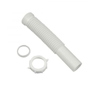 1/1/4 in. X 9 in. Flexible Slip-Joint Tailpiece Extension in White
