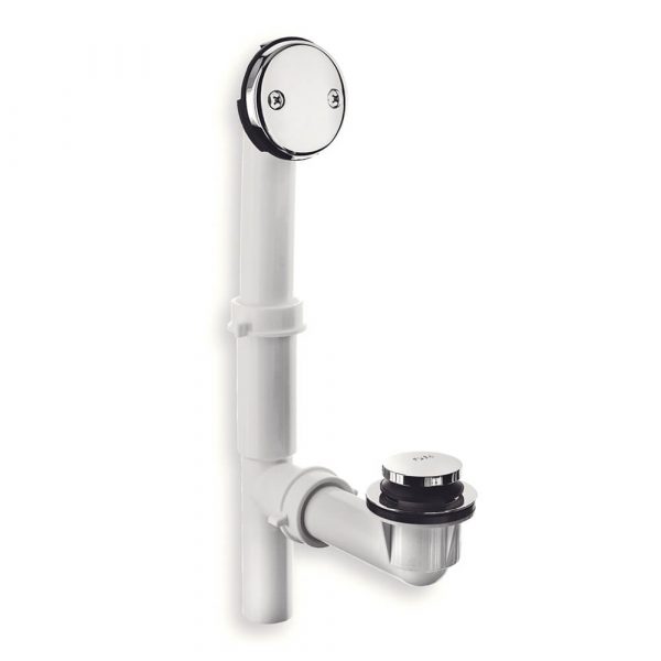 Touch-Toe Tub Drain Kit with Chrome Trim